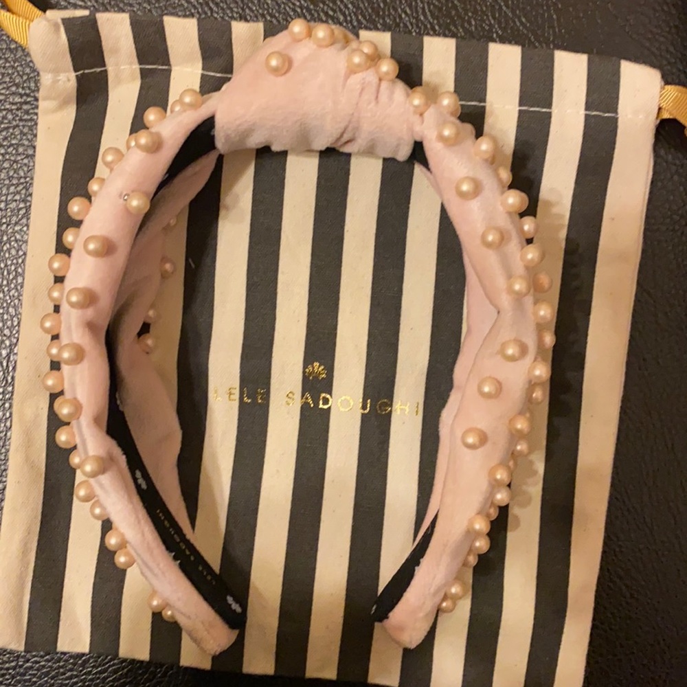 Lele Sadoughi Blush Pearl Headband